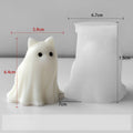 Cute Animal Puppy Kitten Spooky Silicone Mold DIY Ghost Aroma Candle Plaster Decoration Mould Halloween Candle Making Molds Oasis Select Spooky Cat