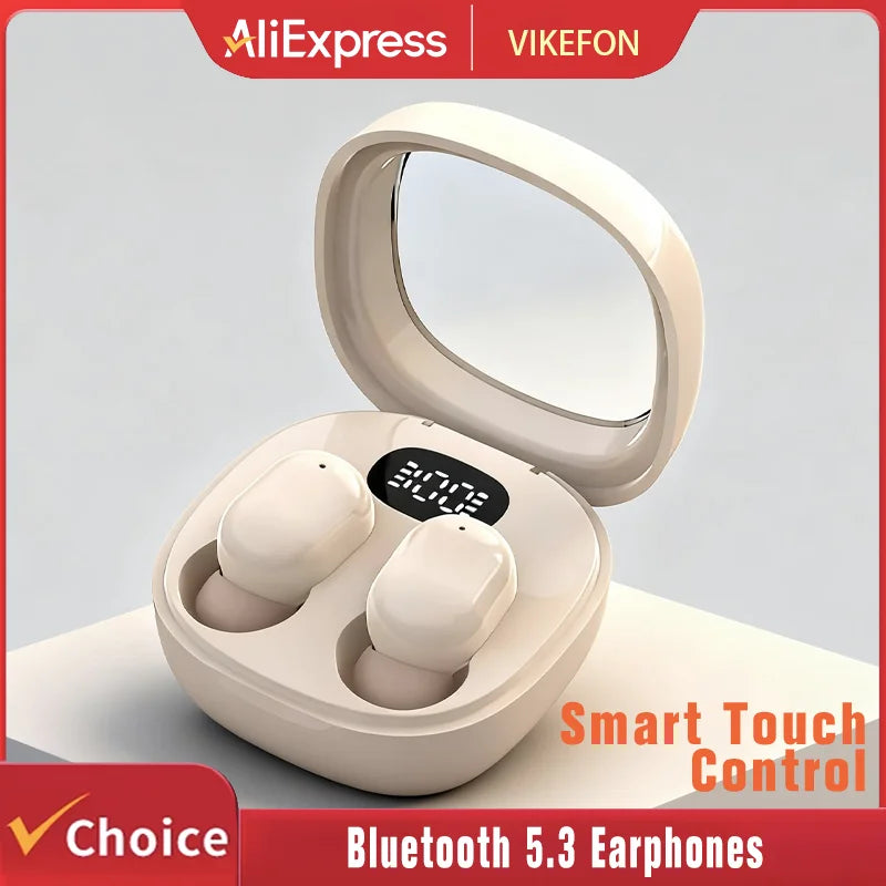 VIKEFON Bluetooth 5.3 Earphones Mini Headphones TWS Wireless Earbuds HIFI Stereo Noise Reduction Heasets with Microphones Oasis Select