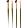 2/4PCS Flat Angled Contour Makeup Brush,Half Fan-shape Nose Shadow Brush,Professional Soft Highlighter Blush Make Up Tools Oasis Select 4PCS