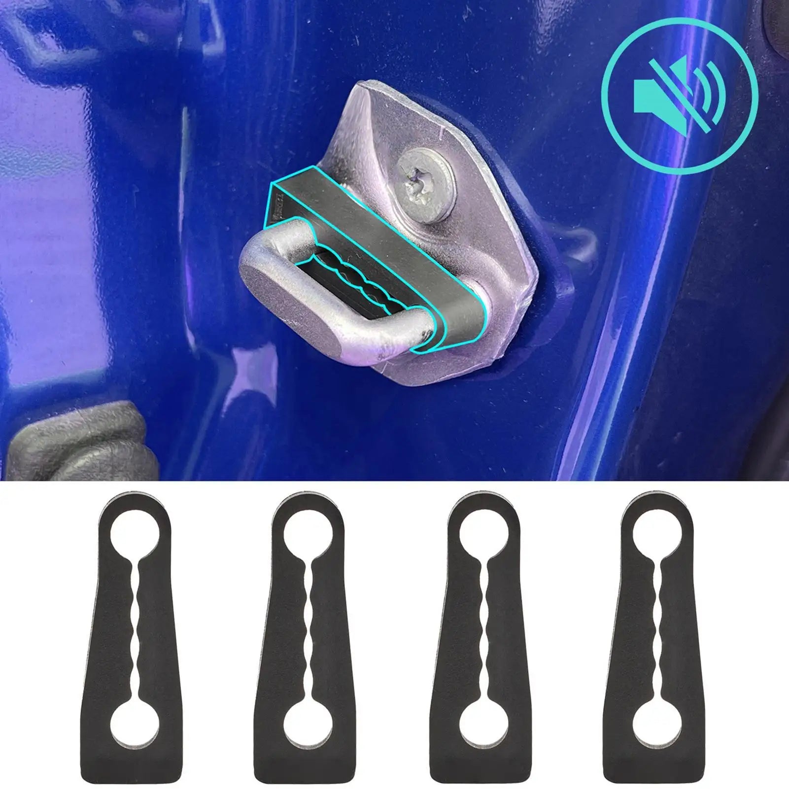 Rubber Shock Absorber for Car Door Car Door Lock Sound Damper 4PCS Wear-Resistant Sound Buffer Fashionable Car Accessory Oasis Select