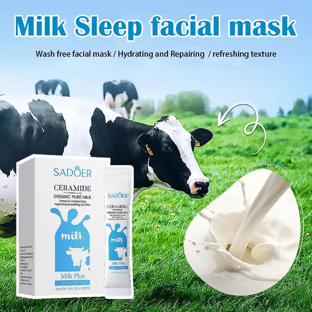 Ceramide Milk Sleep Mask Moisturizing & Soothing Skin Care Night Facial Masks Oil Control Gentle Exfoliation Hydration Plumping Oasis Select