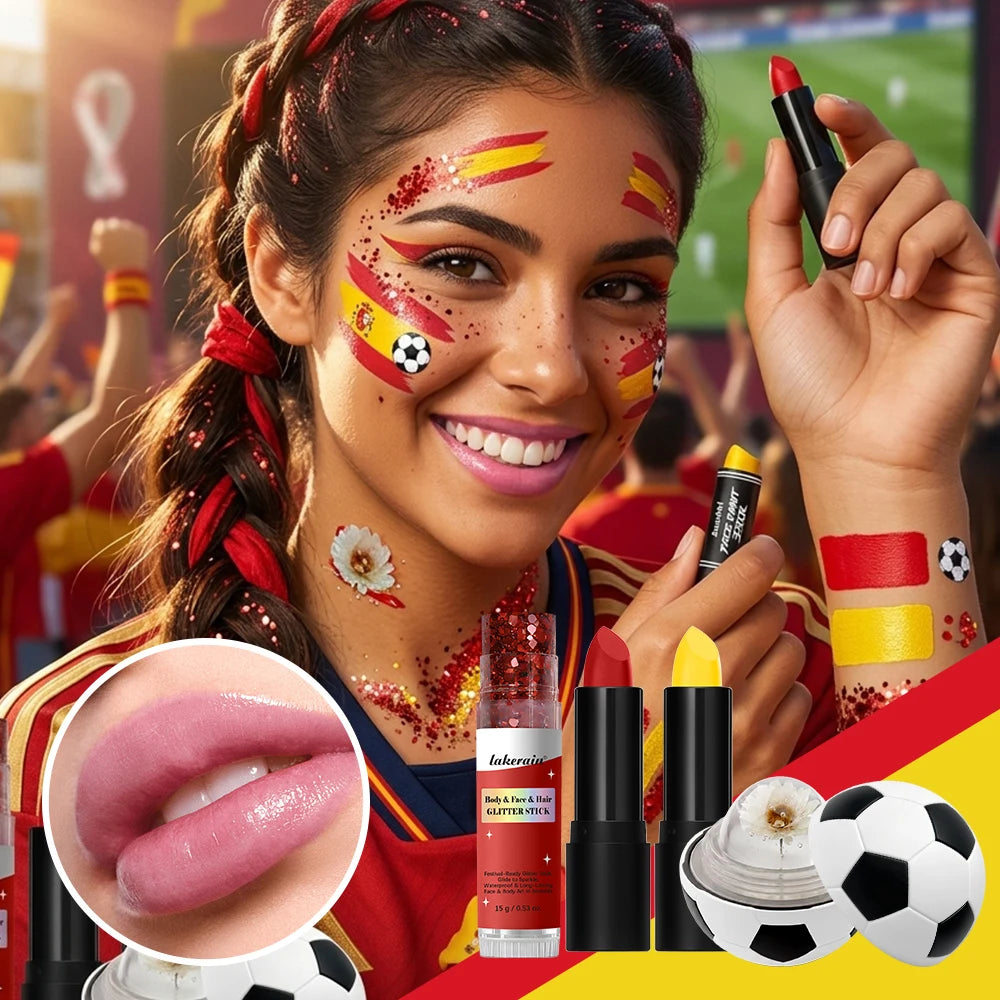 Face Paint Stick & Glitter Stick Set Lasting Moisturizing High Pigment Multifunctional for Sport Festival Party Cosplay Makeup Oasis Select