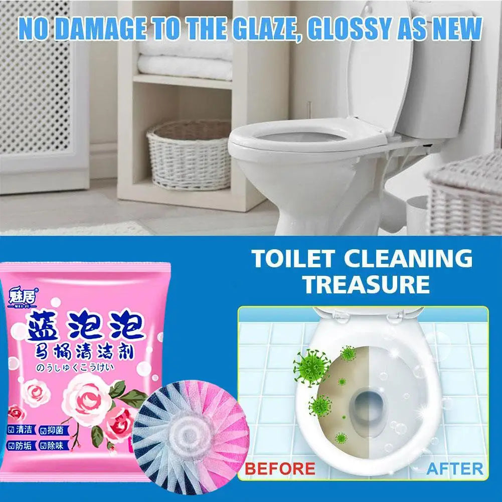 Toilet Deodorizer Blue Bubble Toilet Cleaner Effervescent Bowl Deodorant Freshener Deodorization Fragrant Household Toilet Tool Oasis Select
