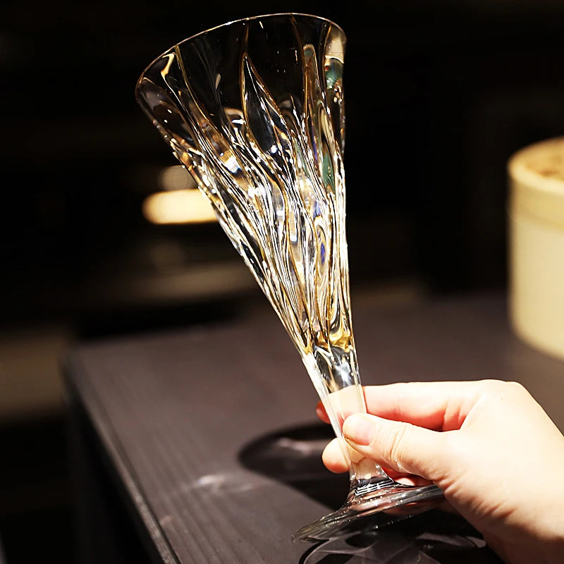 Crystal glass traced gold whiskey glass wine glass tall red wine glass wine set Oasis Select