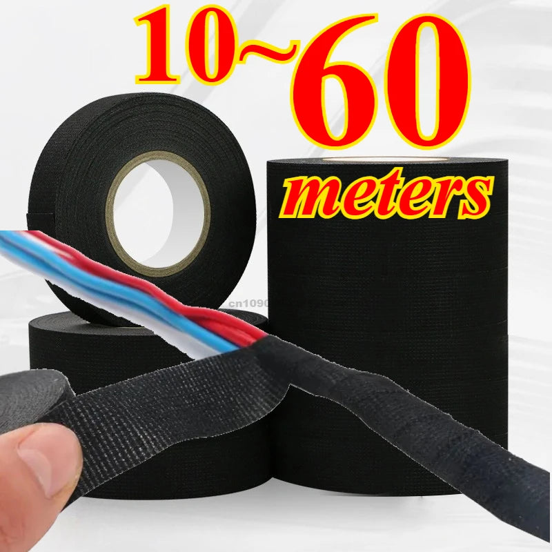 Heat-resistant Harness Bundle Electrical Tape Insulation Auto Wiring Fabric Cloth Wrap Waterproof Cable Organizer Adhesive Tapes Oasis Select
