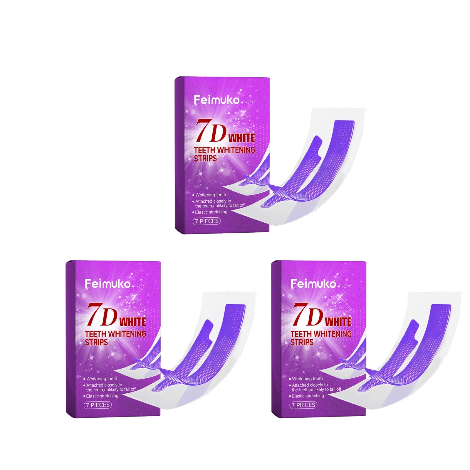 FEIMUKO 7D Teeth Whitening Strips – Sensitive Teeth, 7pc Teeth Whitening Strips Oasis Select 21pcs