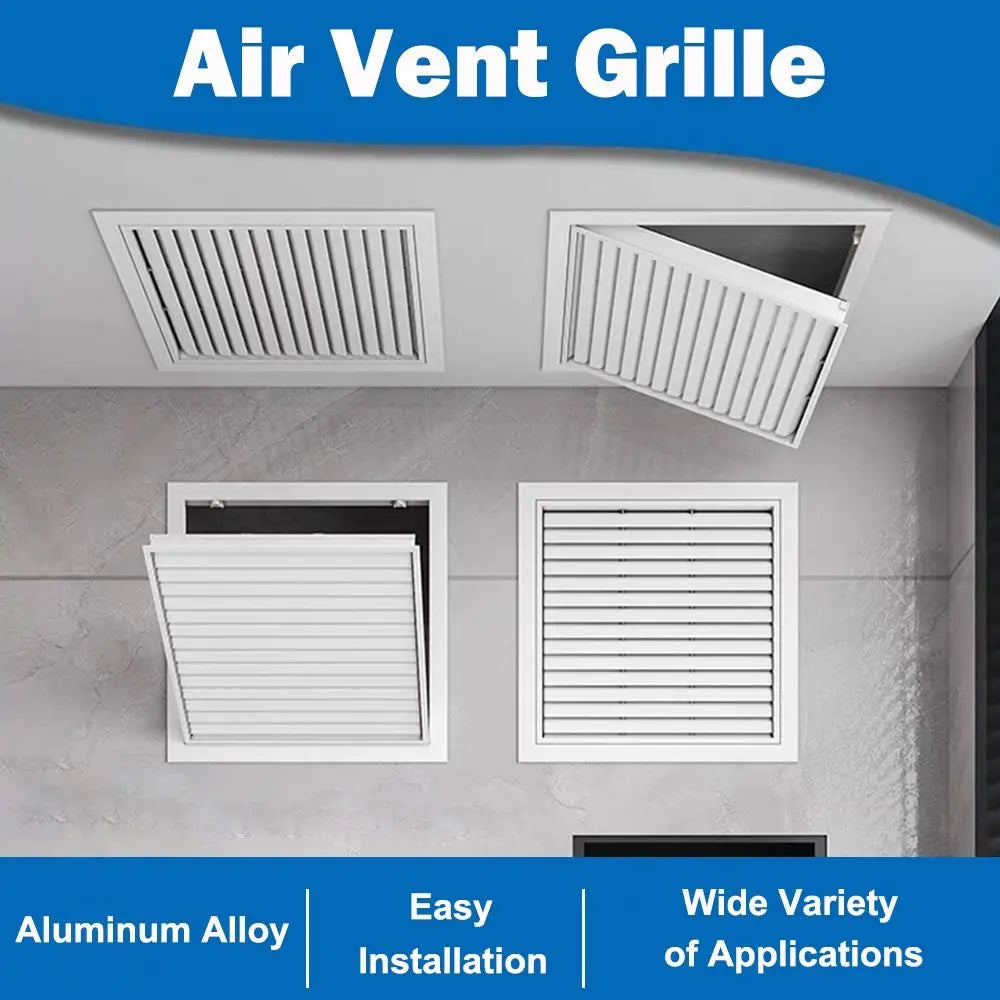 New Aluminum Alloy Air Vent Grille Square White Return Air Grill With Mesh Ventilation Grille Exterior Walls Oasis Select