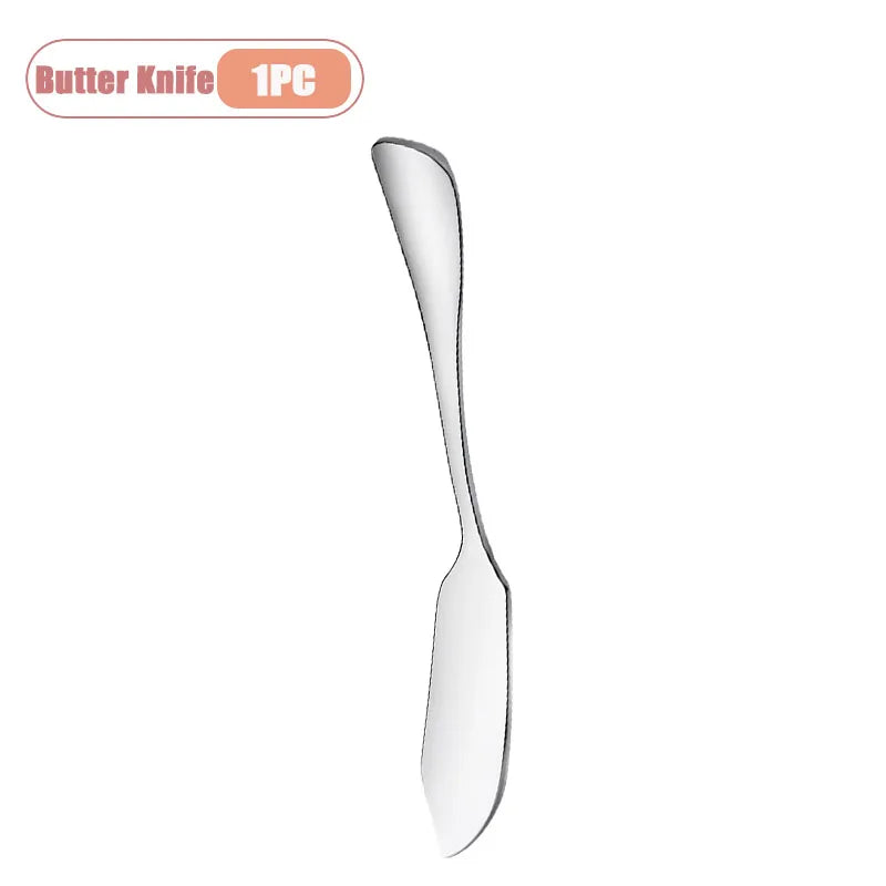 1-10PCS Stainless Steel Butter Knife Cheese and Jam Spreader for Dessert Tables and Charcuterie Boards A Kitchen Serving Utensil Oasis Select Butter Knife-1PC