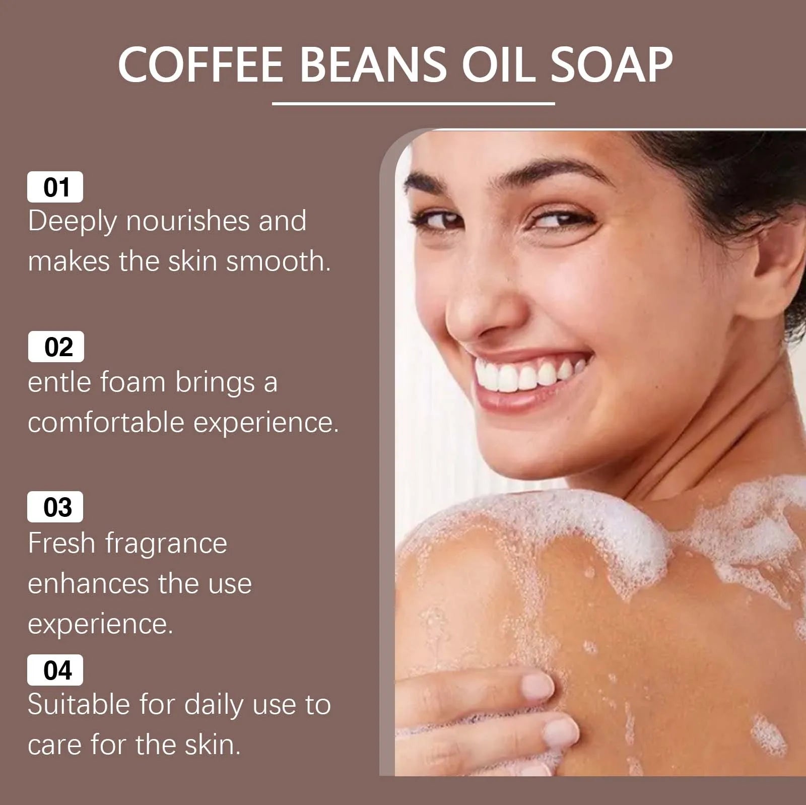 Coffee Skin-Nourishing Essential Oil Soap: Moisturizing, Water-Locking, Soothing for Sensitive Skin, with Rich & Dense Lather an Oasis Select