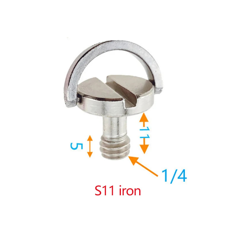 1/4inch D-Ring Tripod Screw Mounting Screw Adapter for Camera Camcorder Tripod Monopod QR Quick Release Plate Adapter Screw Oasis Select S11