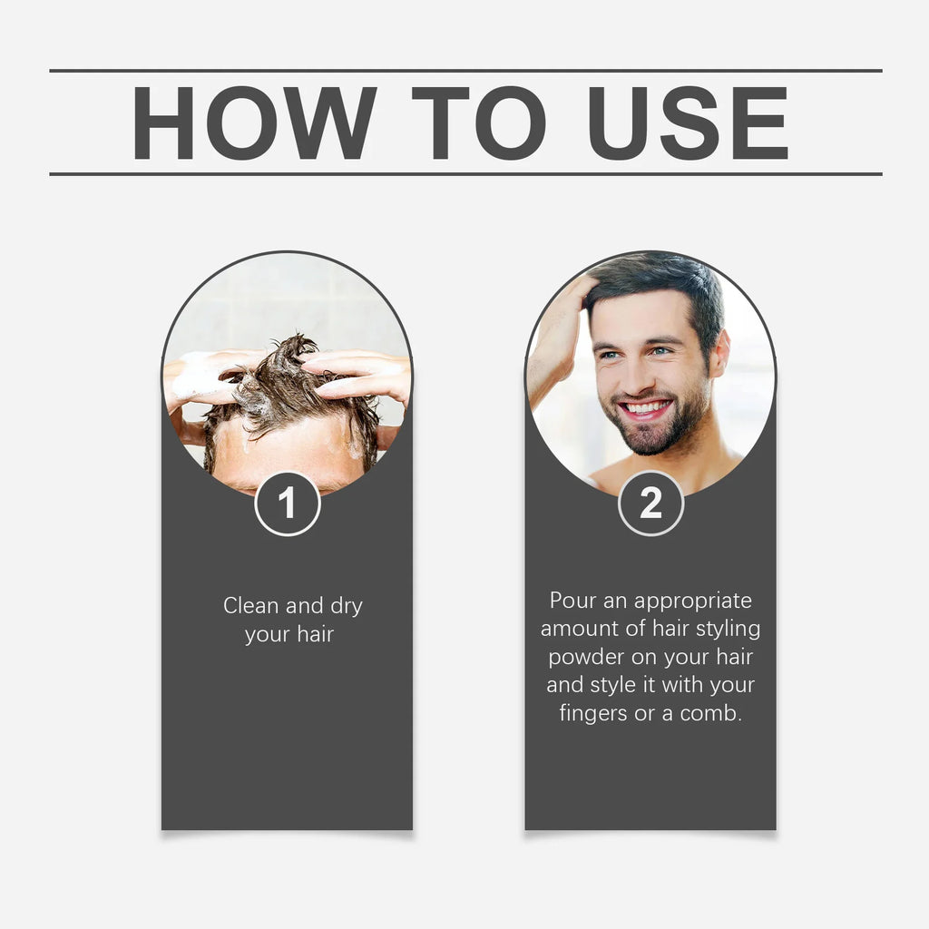 Matte Hair Styling Powder For Men - Instant Volume Texture Lightweight & Non-Greasy Easy To Use For Natural Looking Hairstyles Oasis Select