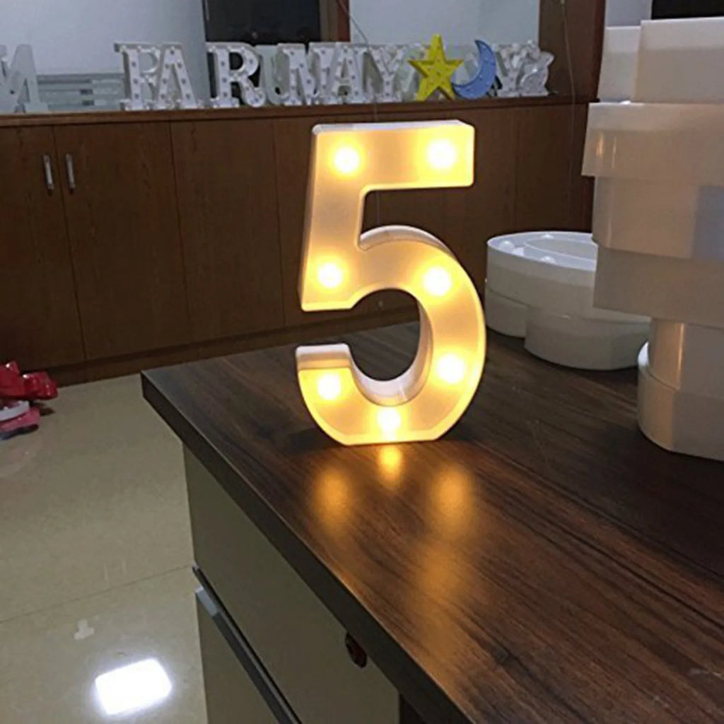 Light Up Letter Led Alphabet Number Plastic Battery Operated Party Sign Wedding Festival Stand Decoration No Batteries Included Oasis Select F
