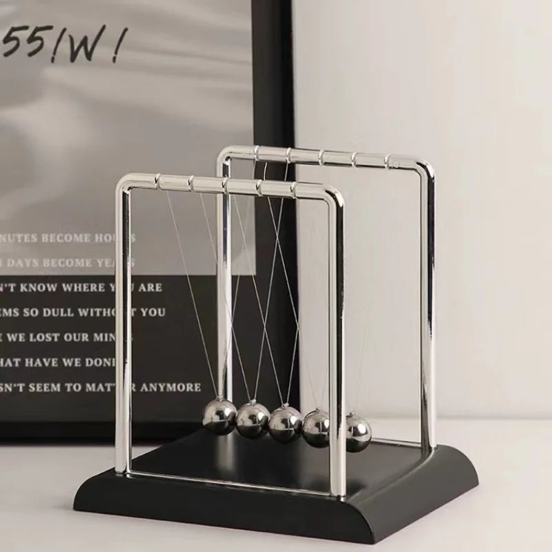 Newton Pendulum Balance Balls: Stylish Desk Decor & Educational Dynamics Toy for Office & Home Oasis Select