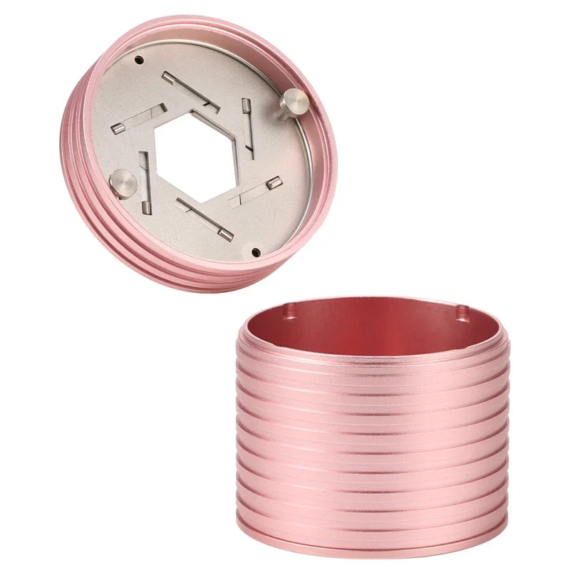 Aluminum Ashtray with Cover Household Living Room Office Creative Personality Fly Ash Rotary Seal Ashtray Oasis Select
