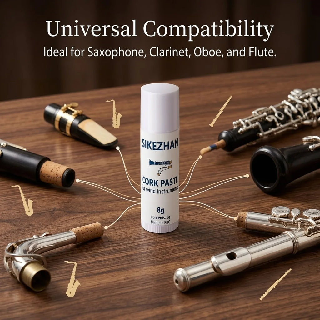 Musical Instrument Care Kit – Valve Oil, Cork Grease & Cleaning Brushes for Brass & Woodwind Instruments, Professional Set Oasis Select