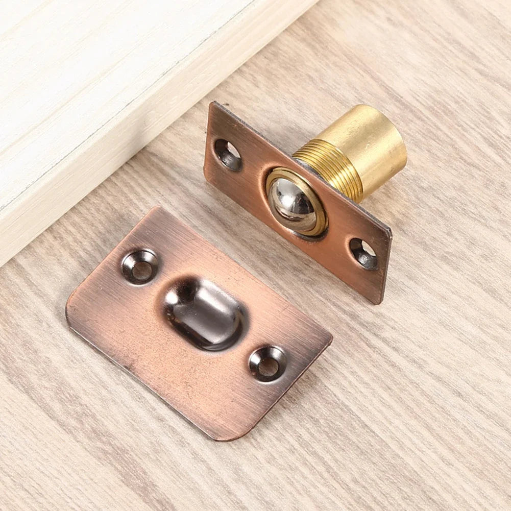 Cabinet Door Spring Ball Catch Latch With Copper And Stainless Steel Adjustable Lock Suitable For Wooden Doors And Closets