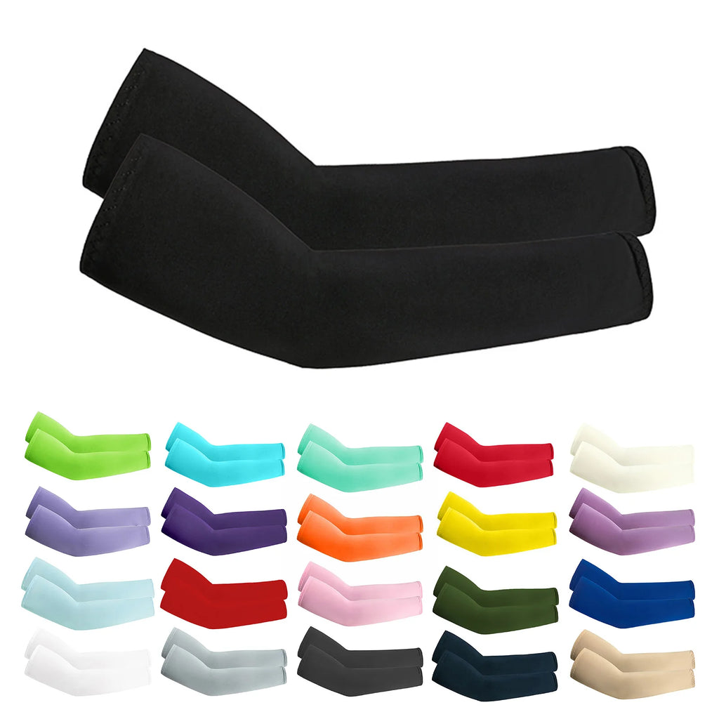 1 Pair Unisex Cooling Arm Sleeves Cover Sports Running UV Sun Protection Outdoor Men Fishing Cycling Quick Dry Arm Warmer Oasis Select