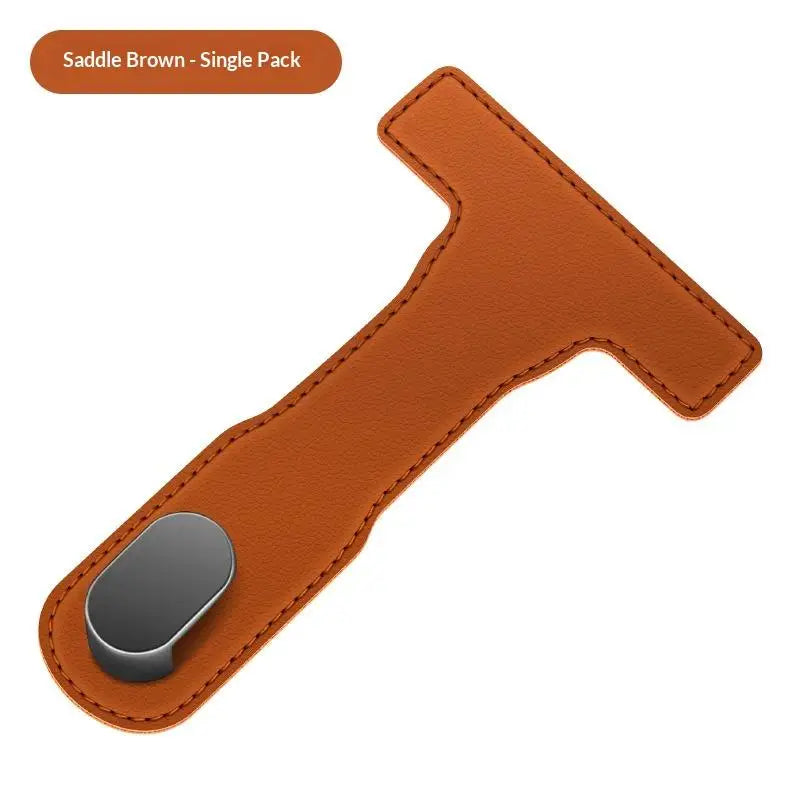 Car Glove Box Purse Hook Universal Hidden Car Hook PU Leather Hanging Hooks Interior Seat Back Hanger Hook Accessories Oasis Select Orange