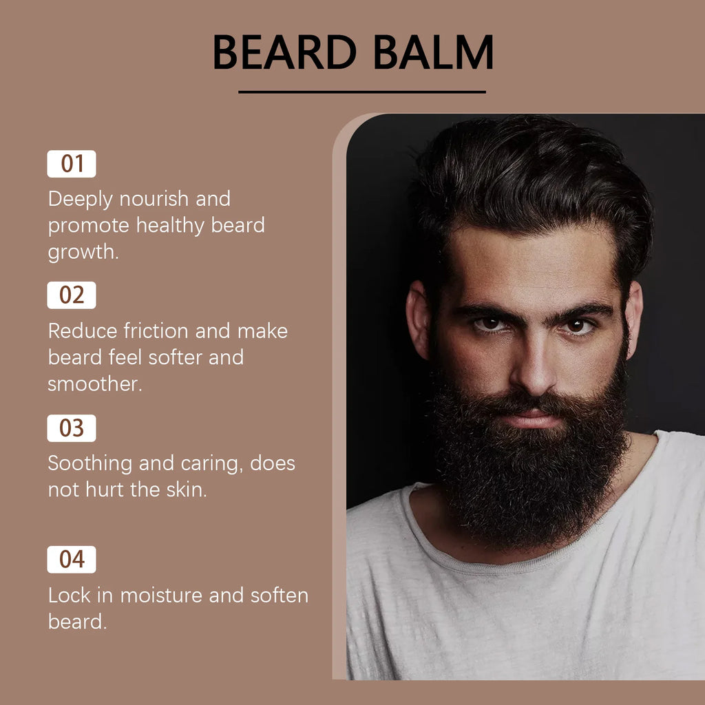 East Moon Coconut Oil Men's Beard Care Wax Moisturize Smooth Dashing Nourish Mustaches Natural Styling Soften Beard Growth Balm Oasis Select