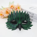Halloween Feather Mask Realistic Feather Half Face Mask Role-Playing Mask Elegant For Christmas Party Costume Party Performance Oasis Select Green