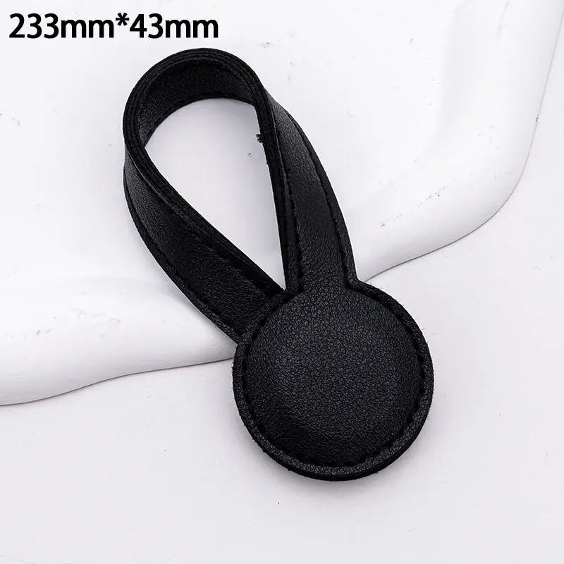 Multi-purpose Pu Leather Magnetic Hat Clip Strong Magnetic Round Organizer Clip Travel Bag 가방 자석 버클 액세서리 Oasis Select Black