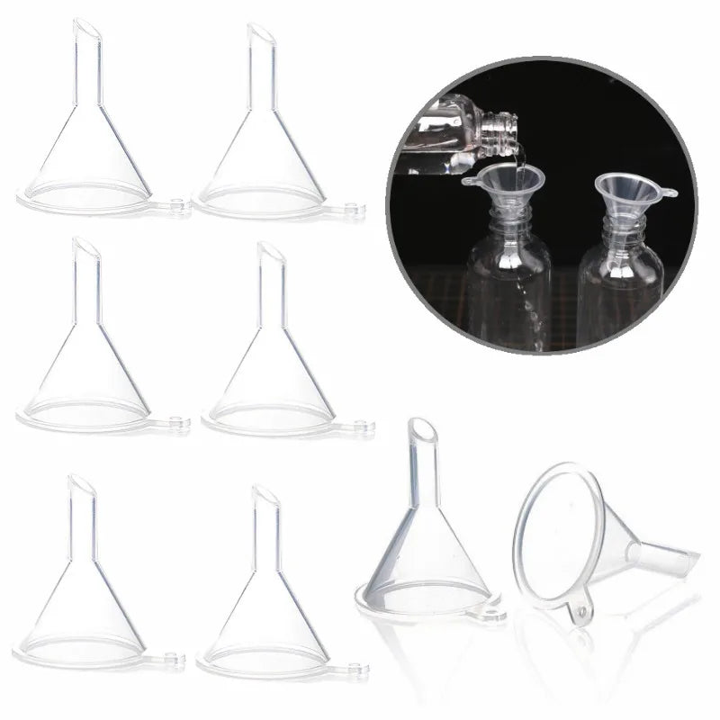 10Pcs Mini Funnel Filling Empty Bottle Packing Tool For Travel Plastic Mini Small Funnels For Perfume Liquid Essential Oasis Select