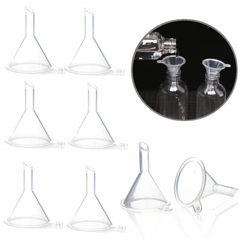 10Pcs Mini Funnel Filling Empty Bottle Packing Tool For Travel Plastic Mini Small Funnels For Perfume Liquid Essential Oasis Select