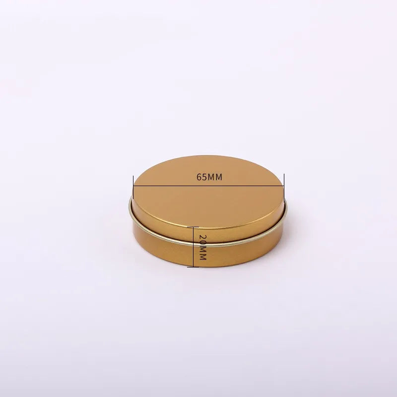 Round Tin Box – Refillable Metal Storage Jar for DIY & Travel