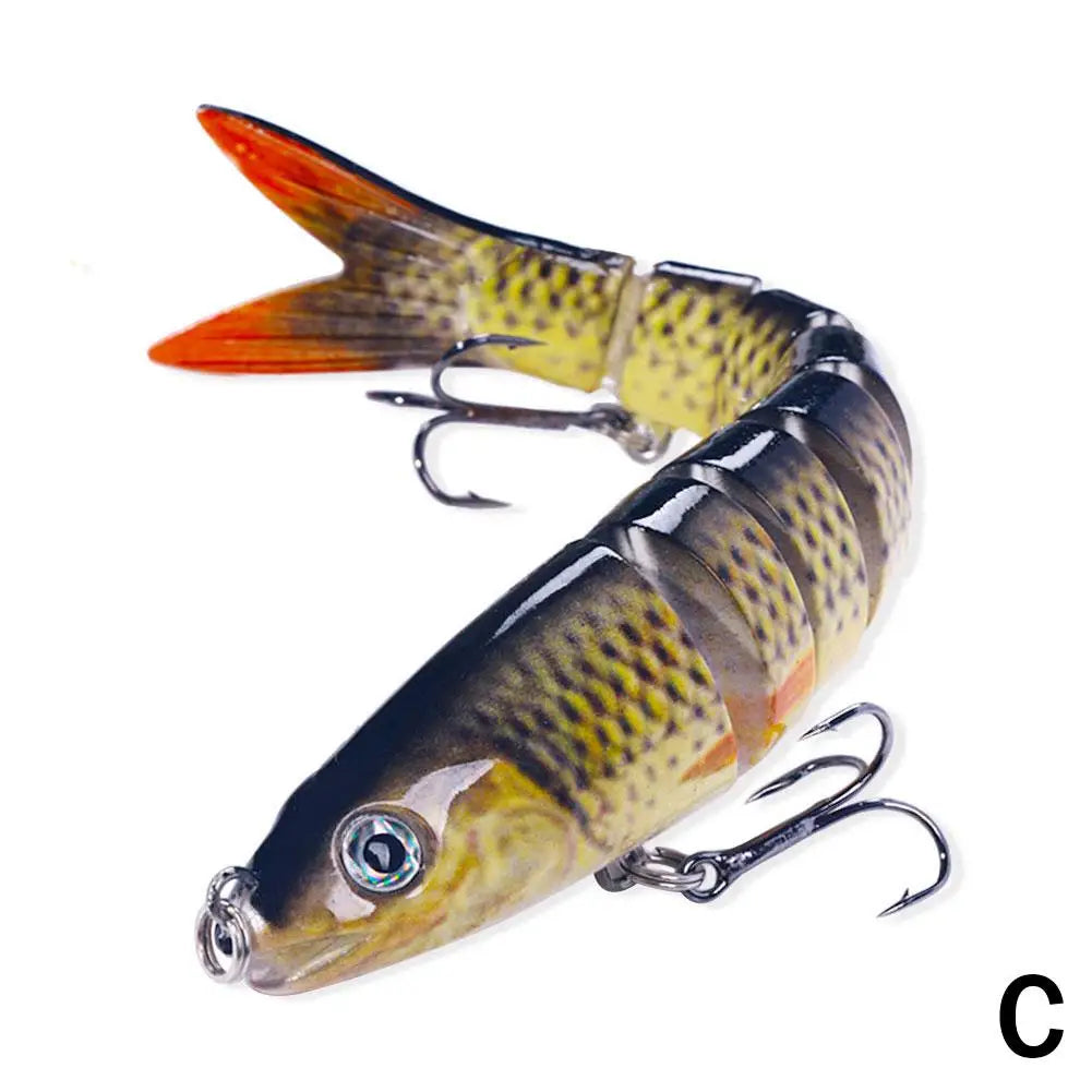 Multi Jointed Fishing Lure Slow Sinking Bionic Segmented Bait 13.4cm/18.6g Wobble Tackle for Freshwater Saltwater Pesca Oasis Select C