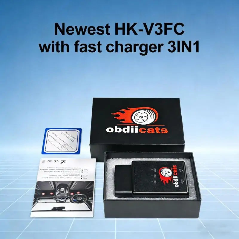 OBD 2IN1 With Fast Charger For Benzine&Cars Increase Power Upgraded From HK-V3 Fuel Saving Chip Tuning Box Oasis Select