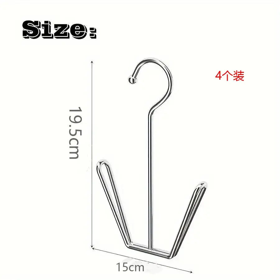 Stainless Steel Shoe Hanger Rack – Double Hook Drying Design Shoe Hanger Rack Oasis Select 4pcs