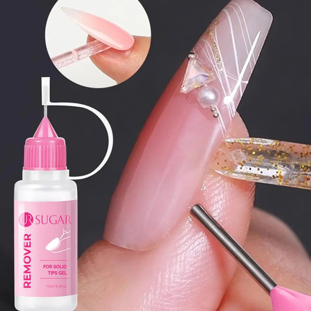 15ML Nail Glue Remover for Press on Acetone Free Nail Polish Remover Multi-Functional Remover for Nails Tips Gentle Glue Remover Oasis Select