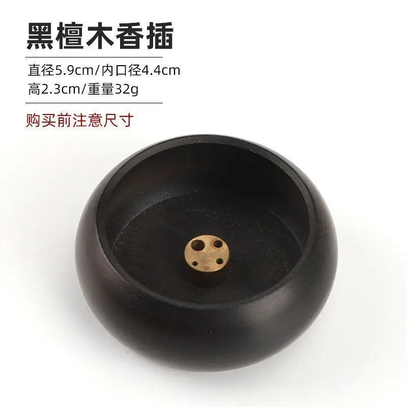 North American Black Walnut Solid Wood Incense Stick Handmade Tea Ceremony Round Incense Burner Agarwood Tray Holder Oasis Select Blackwood