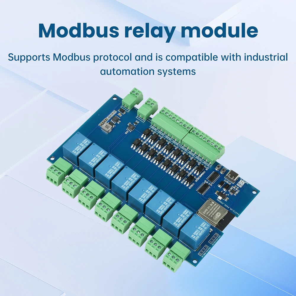 ESP32 RS485 Modbus Wifi Bluetooth Relay Optocoupler Isolation Module Tyep C 4/8 Channel Relay Module DC 9-24V Oasis Select