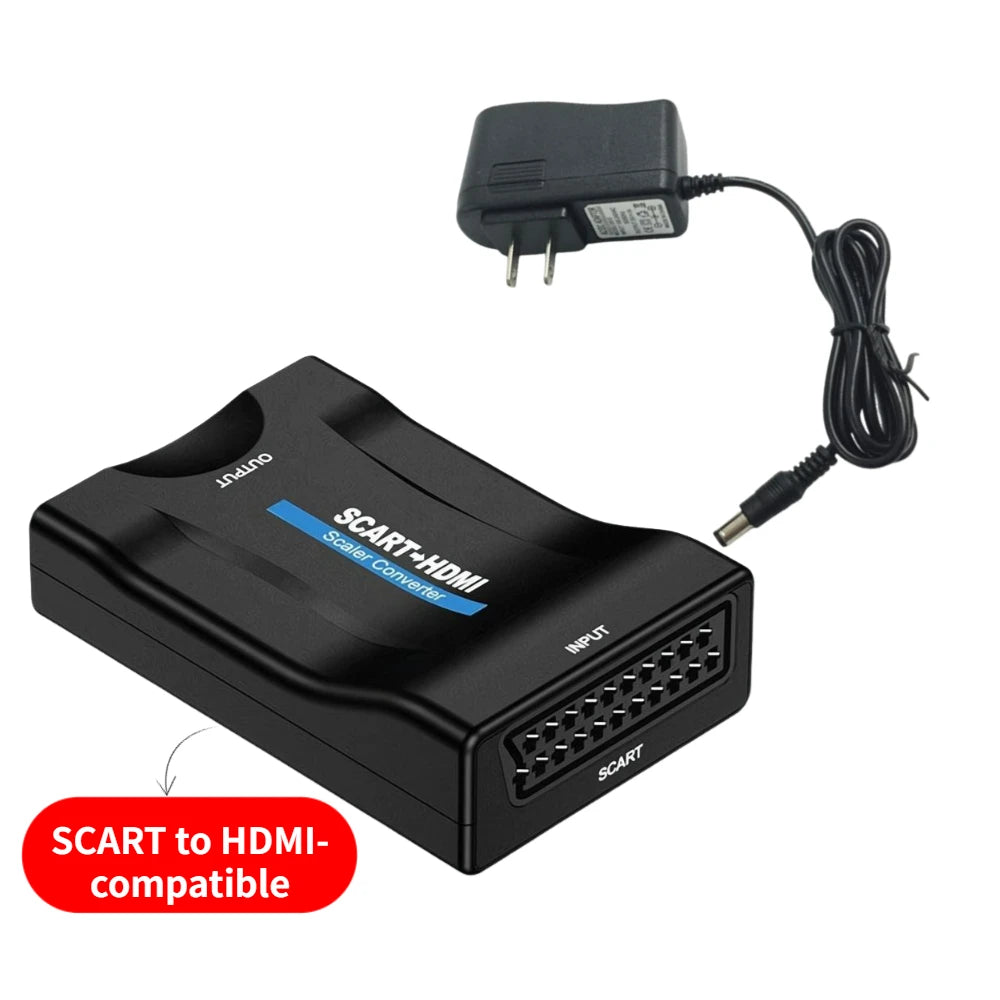 SCART to HDMI 1080P Upscale Converter – Plug & Play