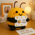 DIY Hand-Knit Positive Bee: An Inspiring Energy Doll. Ideal for Keychains, Bags, Or Home Decor. Oasis Select 1pc