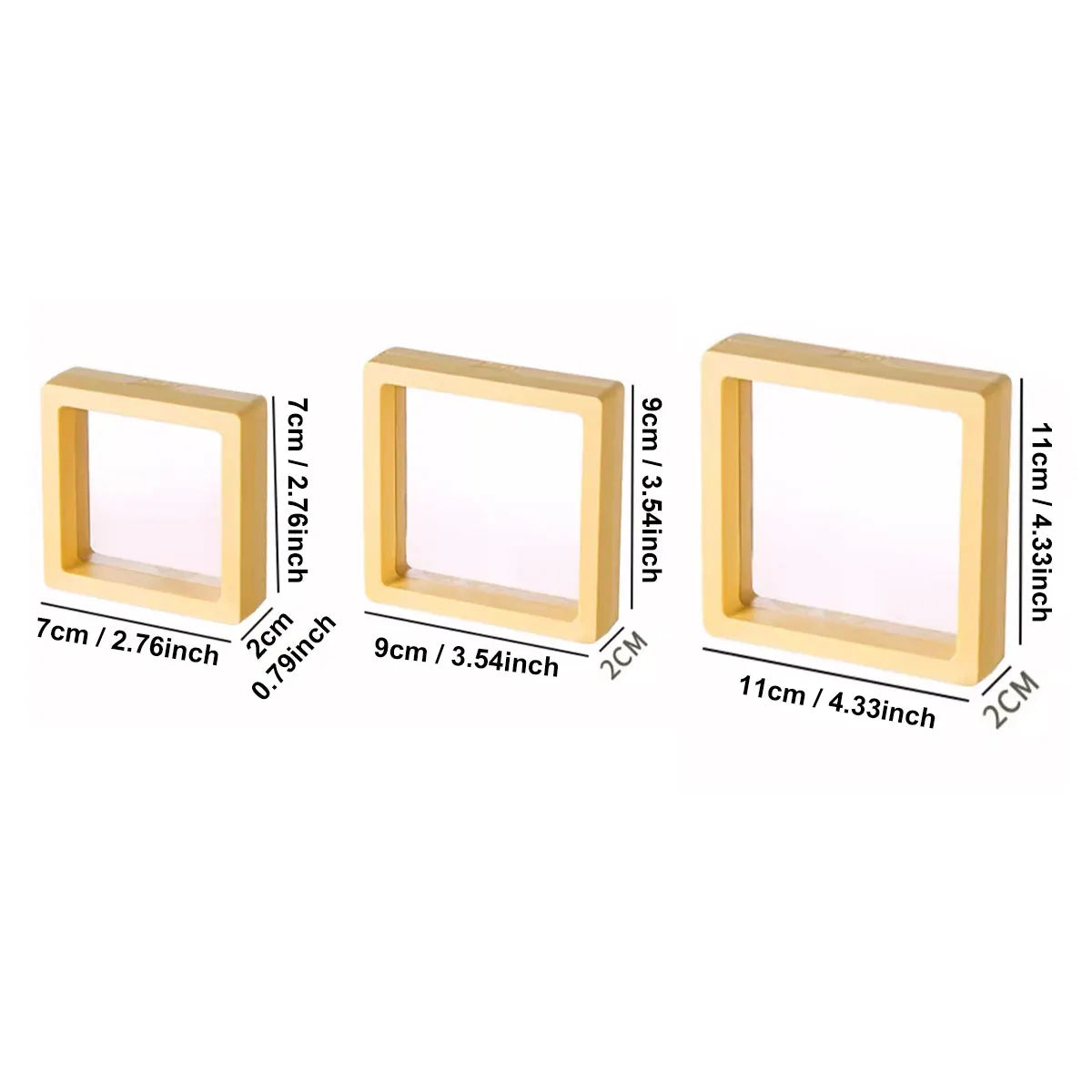 10pcs,Transparent floating display box, plastic film jewelry packaging box, jewelry, necklace, ring, and collectible storage box Oasis Select