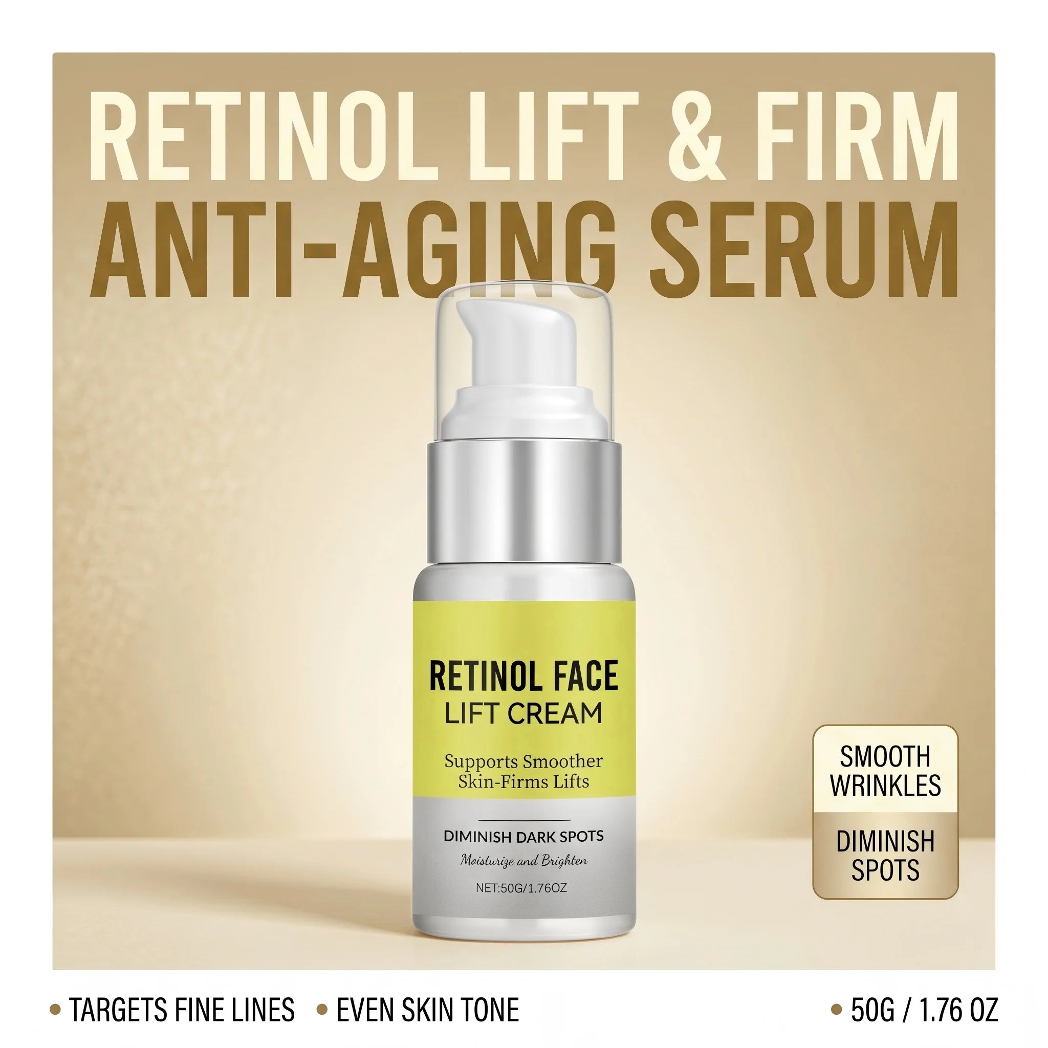 Retinol Face Cream Dark Spot Corrector Firming Lifting & Brightening Moisturizer Restores Elasticity Hydrate Repairing Skin Care Oasis Select