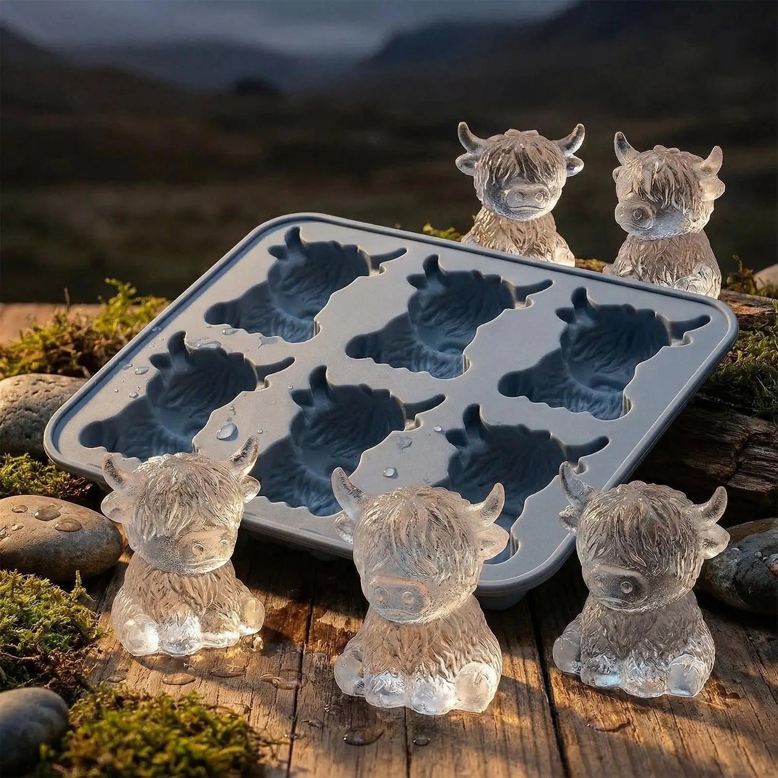 Cute Cow Ice Cubes Making Mold Splash-proof Easy To Fall Off For Refrigerator With Container Ice Ball Maker Ice Cubes Tray Oasis Select