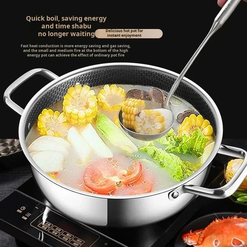 CHANSUNRUN 28cm Stainless Steel Honeycomb Nonstick Frying Pan Nonstick Frying Pan Oasis Select