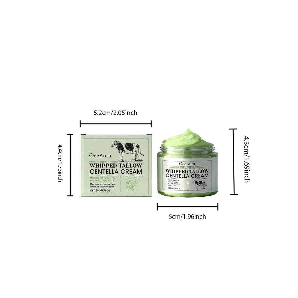 OceAura Whipped Tallow Centella Cream – Dry & Sensitive Skin Whipped Tallow Cream Oasis Select 50g Boxed