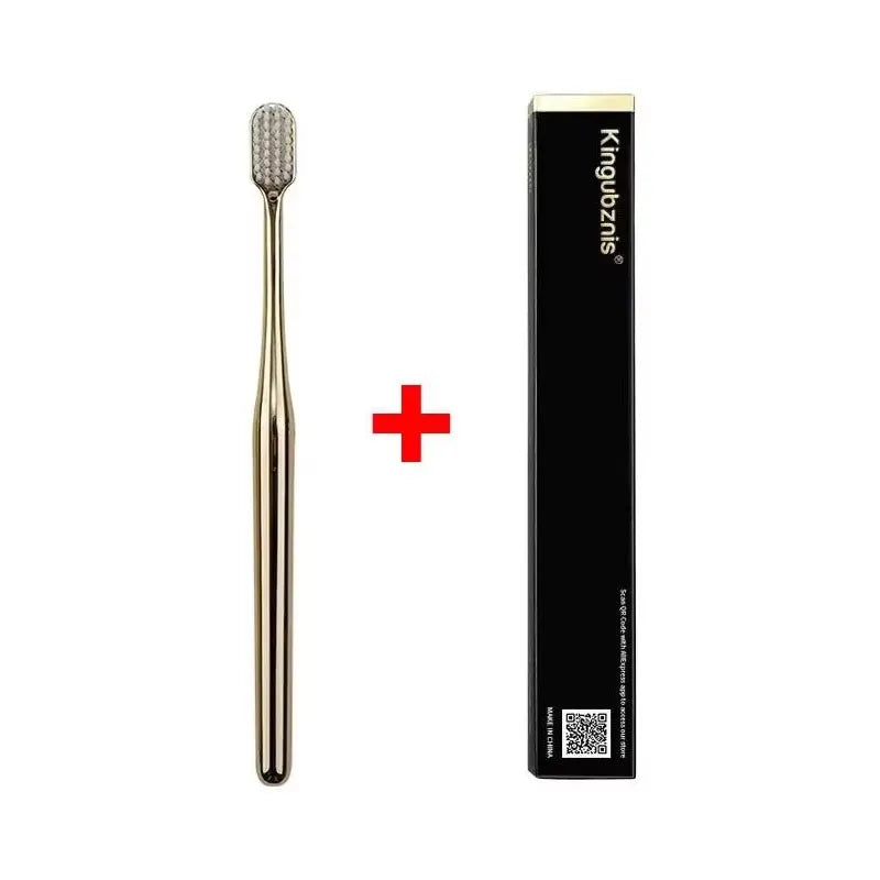 4/1pcs Luxury Soft Toothbrush Men Women Adult Tooth Brush Gold Silver Dental Brushes Elegance Gentle Toothbrushes Drop Shipping Oasis Select GW