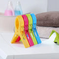 Beach Towel Clips Chair Clips Towel Holder,Plastic Clothes Pegs Hanging Clip Clamps, Yellow,blue,green,red Oasis Select 5PCS