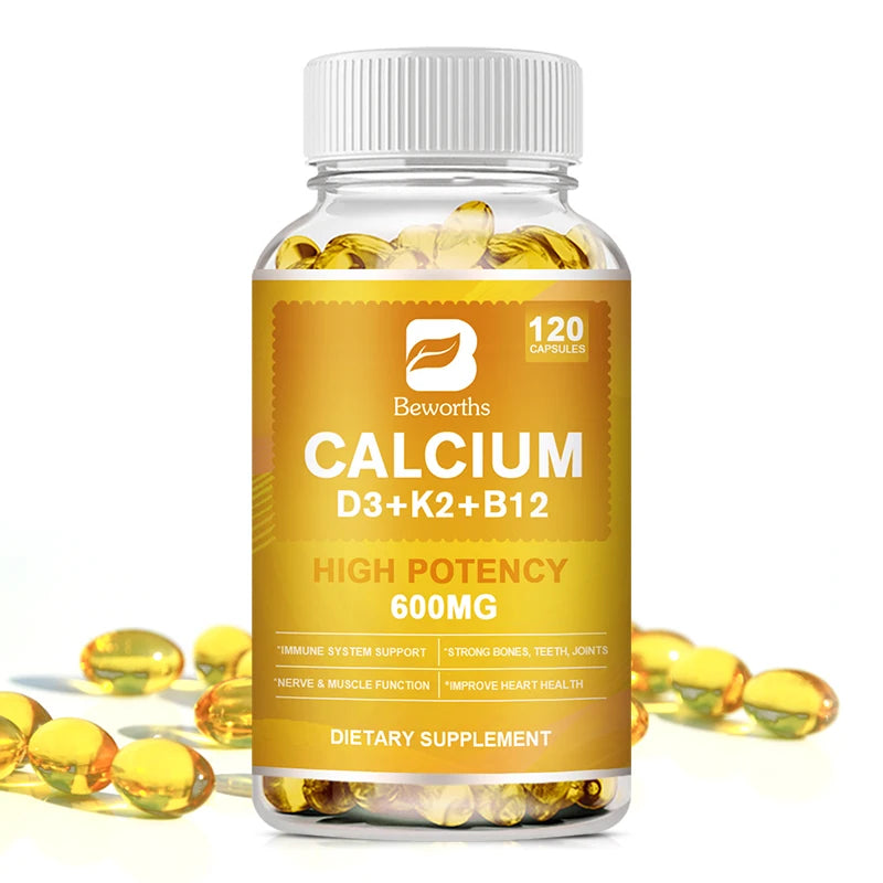 BEWORTHS 4in1 Vitamin D3 Calcium Capsules for Bone Strength Heart Health Immune Support Nerve and Muscle Function Health Oasis Select 120pcs 2bottles United States