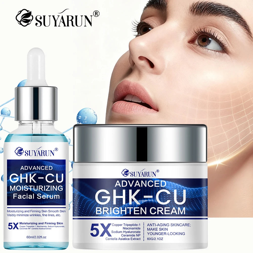 SUYARUN GHK-CU Cream & Serum - Anti-aging facial moisturizer, firming and moisturizing for all skin types, suitable for women. Oasis Select