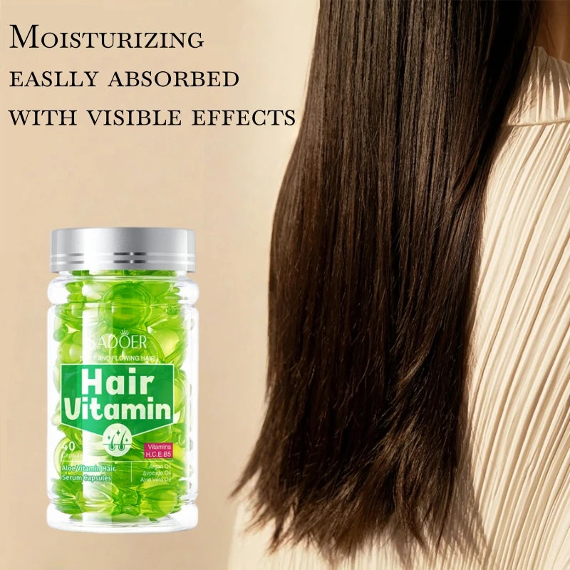 SADOER Aloe Vera Vitamin Hair Essence Capsules 40pcs
