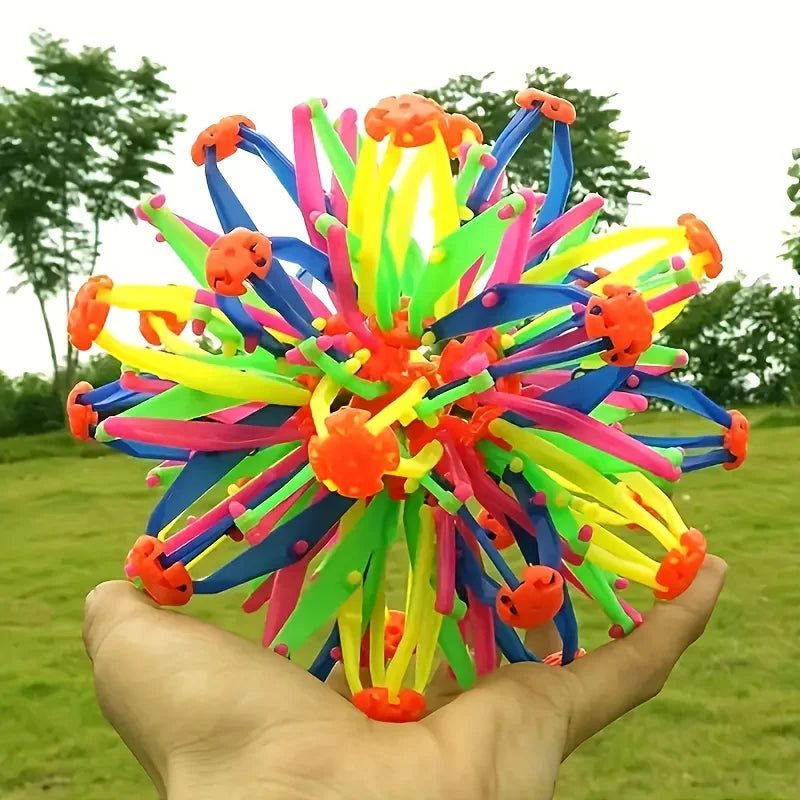 Colorful Expandable Stress Ball Rainbow Sensory Fidget Ball for Kiids Outdoor sports toys Durable Plastic Magic Balls Toys Oasis Select