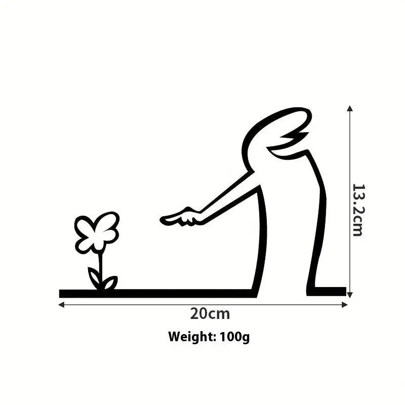 Modern Metal Poster Line Figure Switch Sticker for Easy Hang Installation Living Room Bedroom Decor Oasis Select A3