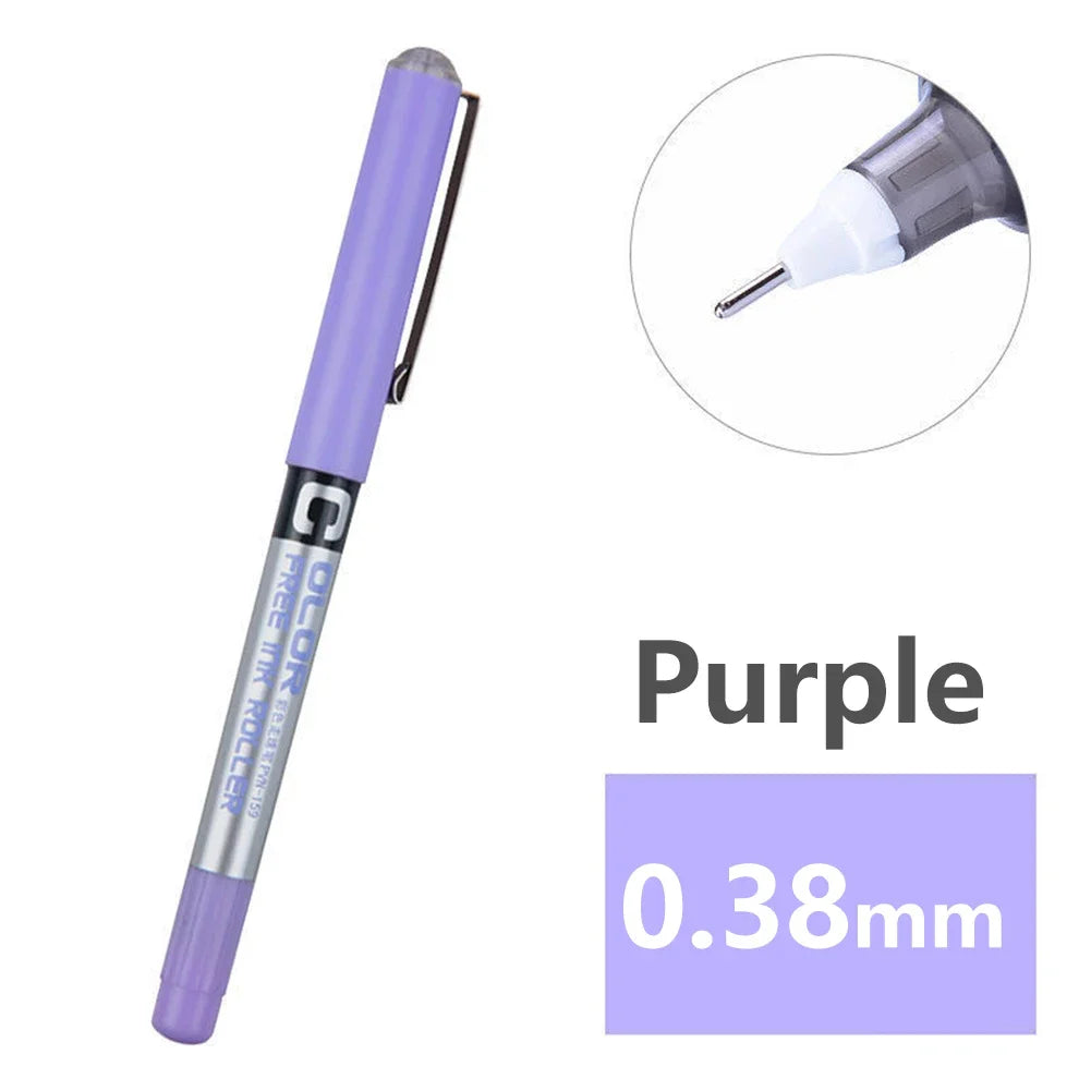 Fine Nib Gel Pen Student School Office Stationery 0.28mm/0.38m/0.5mm Fine Nib Gel Pen Big Ink Capacity Ballpoint Pen Drawing Pen Oasis Select 0.38mm Purple