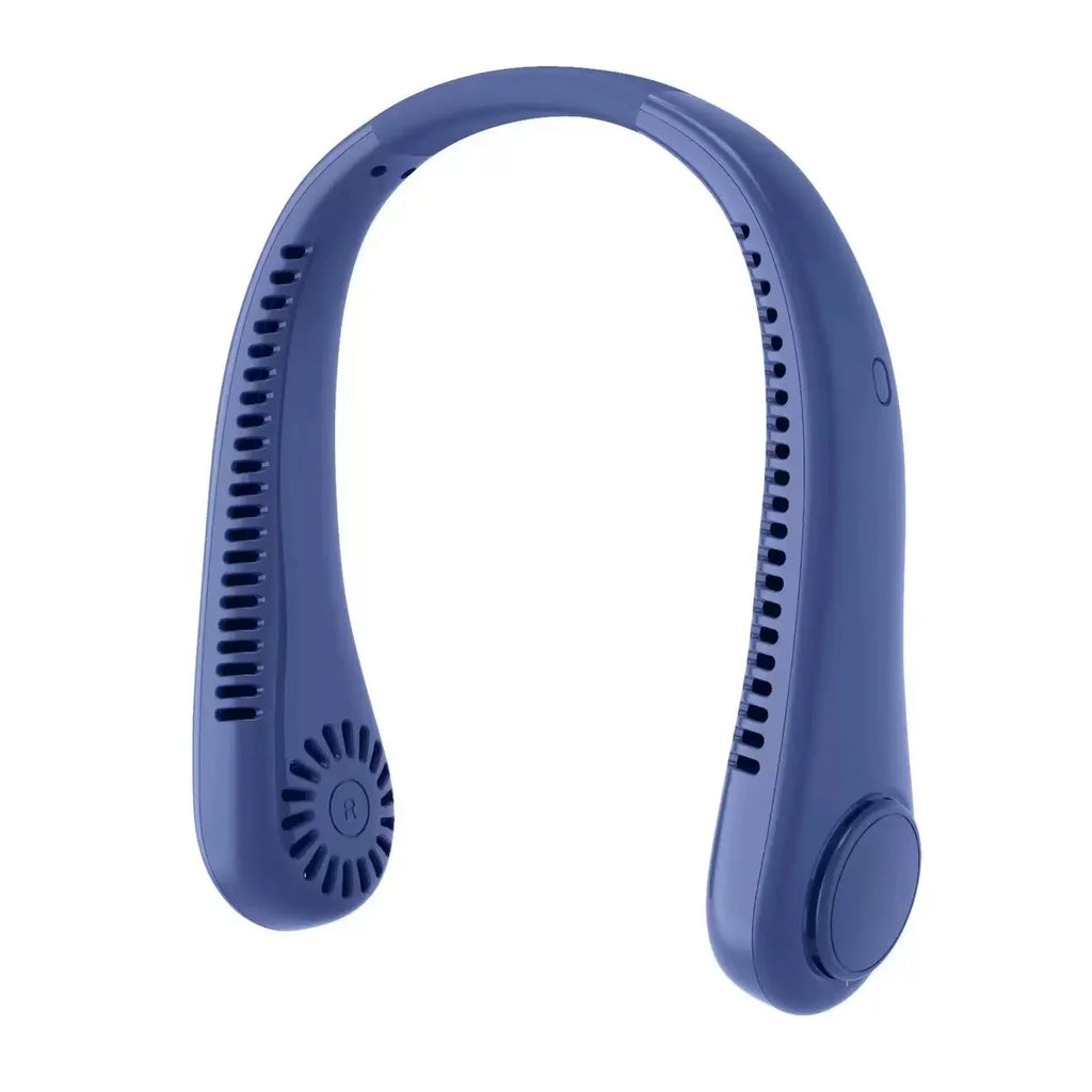3000mAh Bladeless Neck Fan – USB Rechargeable, 5-Speed, LED Display